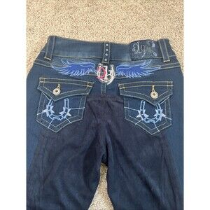 2K Grey Denim Riding Pants Breeches Women’s Size 25 Embroidery Equestrian